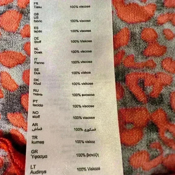 Maje Lito Wrap Blouse with Ruffles Leopard Animal Print Red Leopard, size 3 - Picture 9 of 10